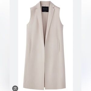Massimo Dutti Long Wool Vest